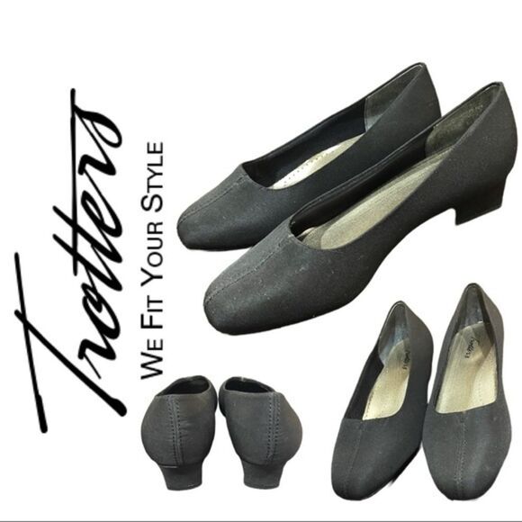Trotter’s Women’s‎ Black 1.5” Heel Slip-On Shoes - Size 9W - Picture 1 of 1